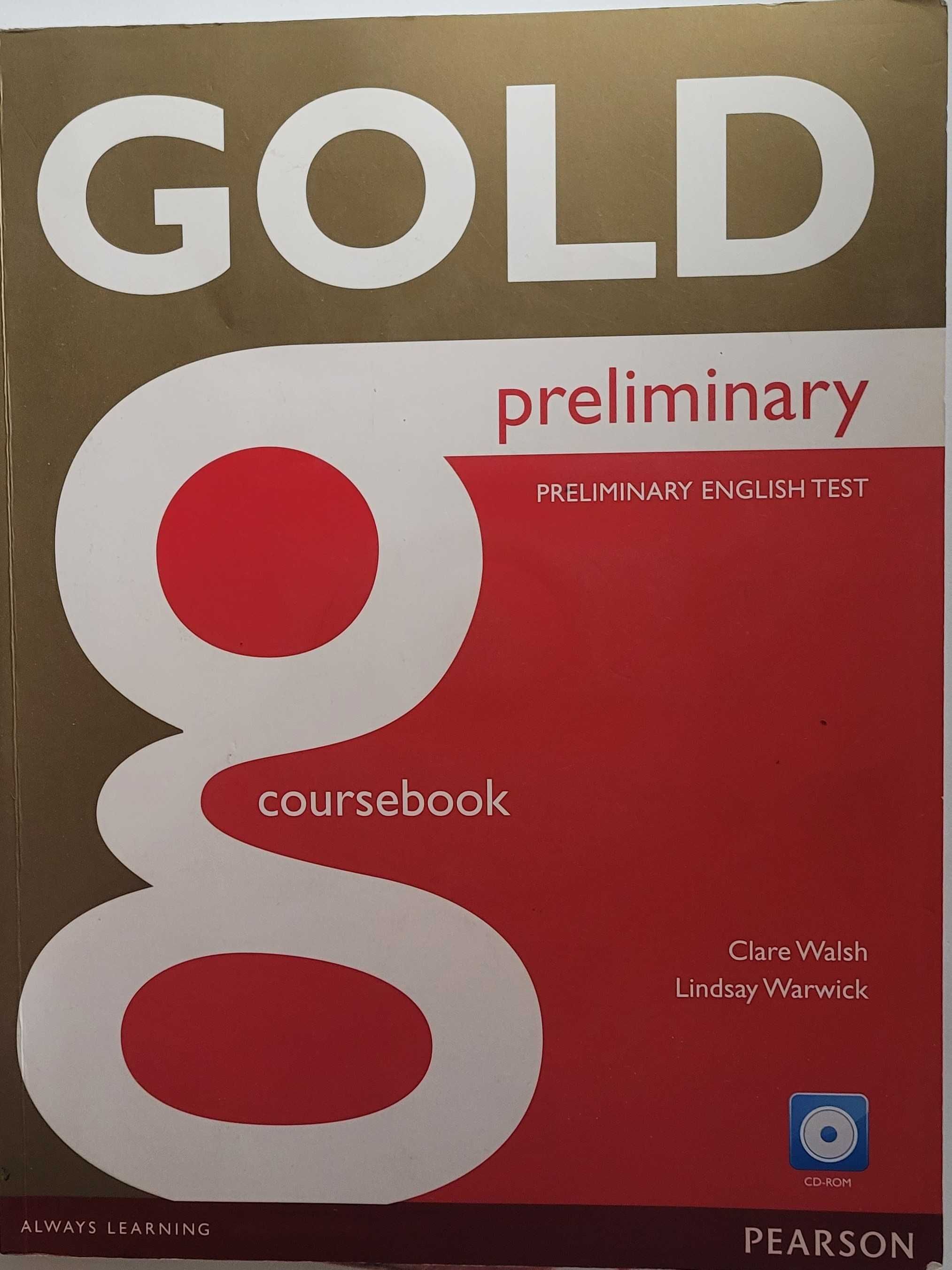 Gold preliminary coursebook B1 - english test PEARSON + cd-rom