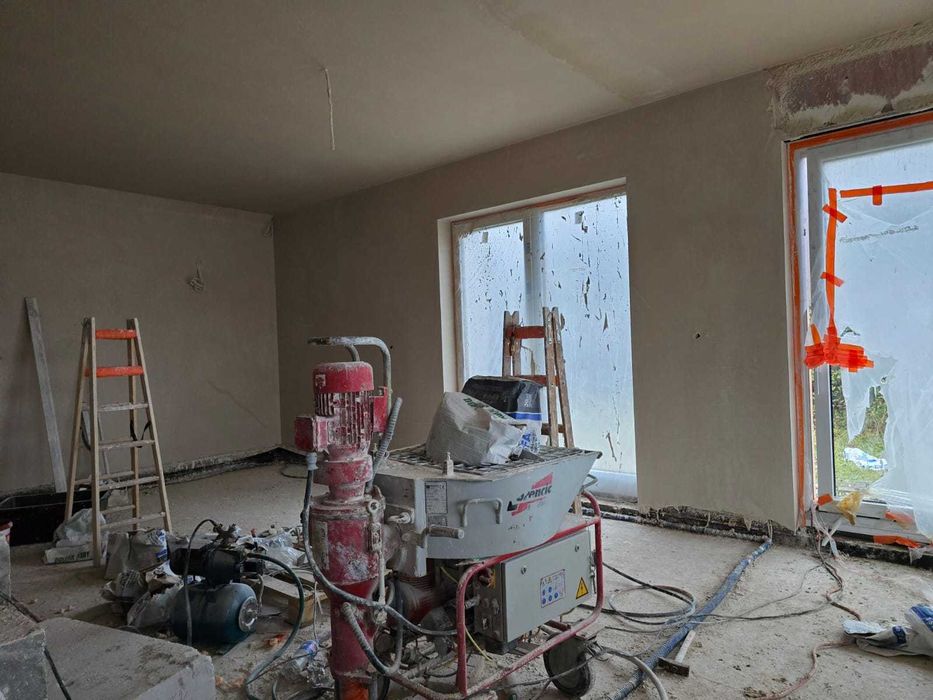 tynki maszynowe gipsowe i hybrydowe