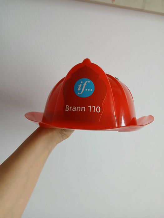 Strażak + kask kostium przebranie strój r. 128 cm