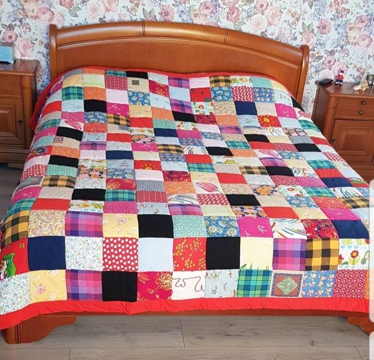 Одеяло-покрывало печворк,ручная работа