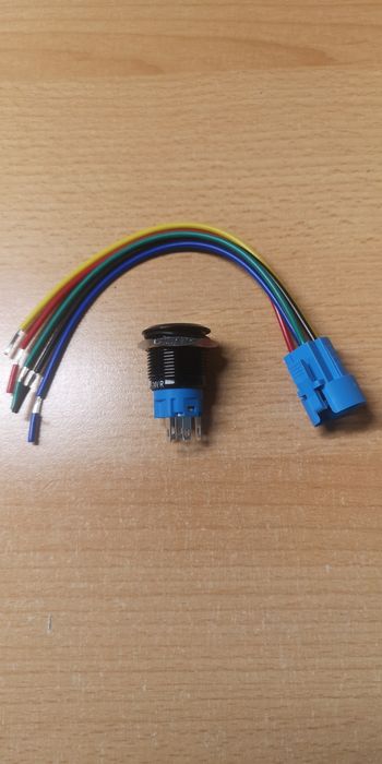 Przycisk Włącznik świateł przeciwmgielnych 12V 19mm czerwony LED bista