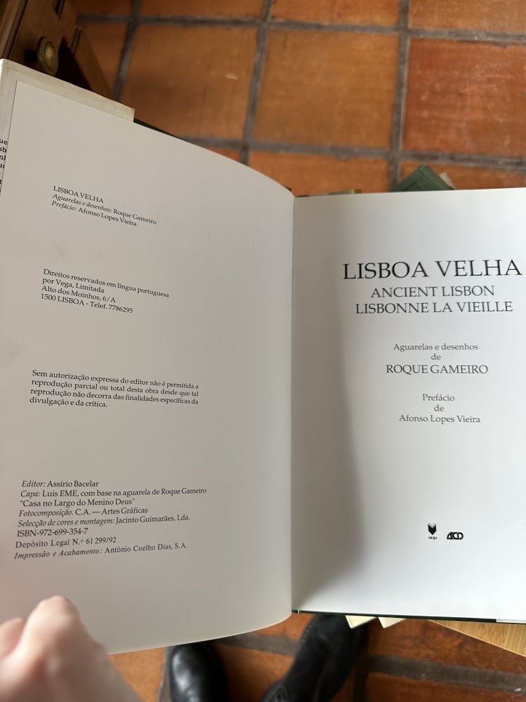 livro Lisboa velha. Aguarelas e desenhos: Roque Gameiro.