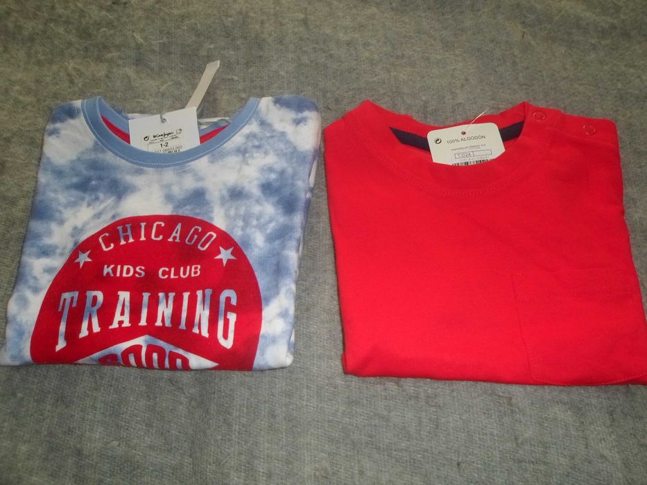 2 t-shirts novas com etiqueta para bebe menino