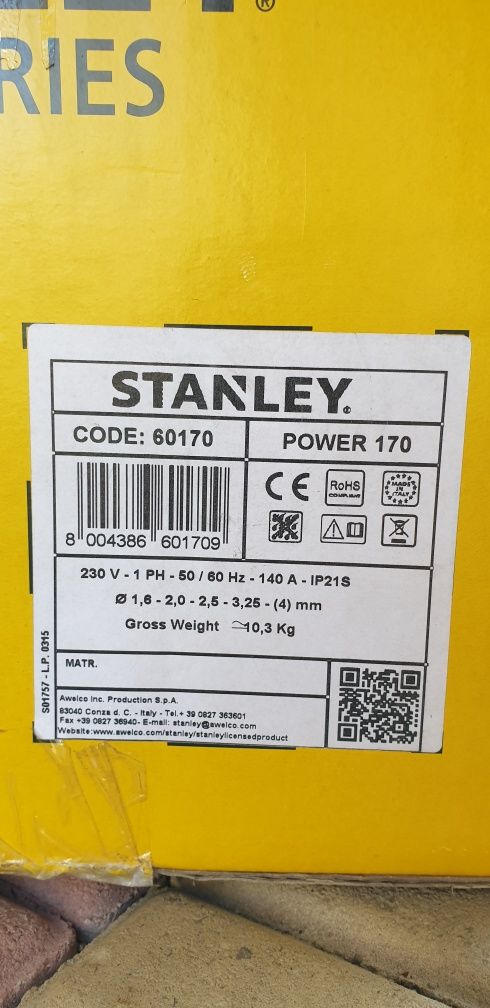 Інверторний зварювальний апарат Stanley Power 170