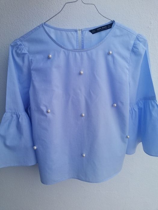 Blusa Zara com pérolas tam S