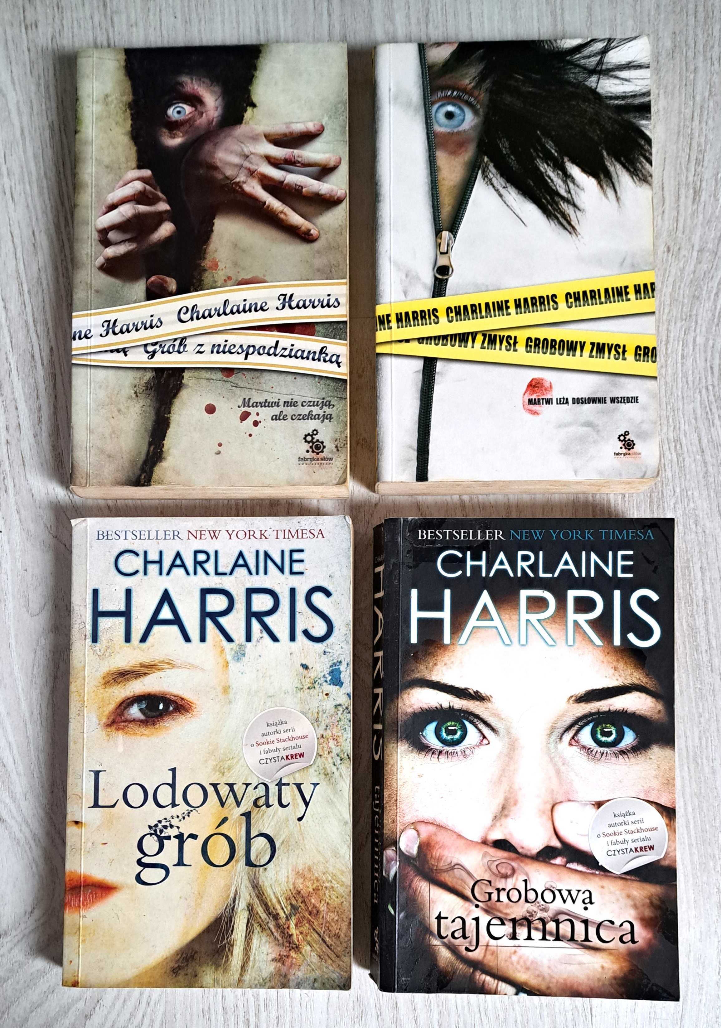 4x Charlaine Harris Grobowy zmysł Lodowaty grób Grobowa tajemnica