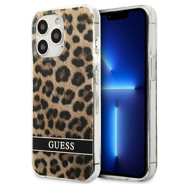 Etui Ochronne do iPhone 13 Pro/13 - Guess Leopard Brązowe Hardcase