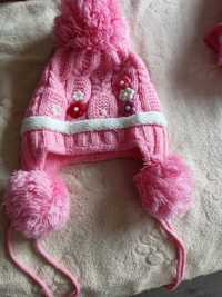 Дитяча зимова шапка для дівчинки
