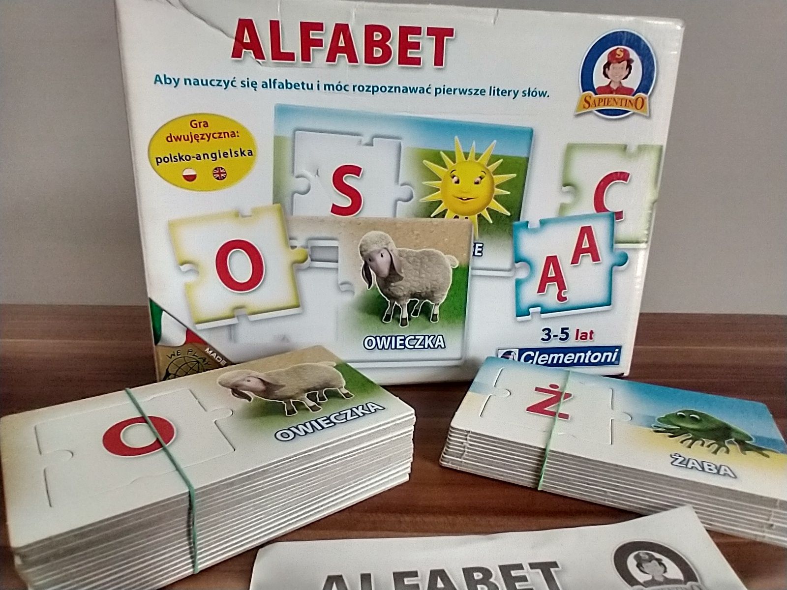 Alfabet - gra dwujęzyczna, Uczę się alfabetu Peppa - puzzle z literami