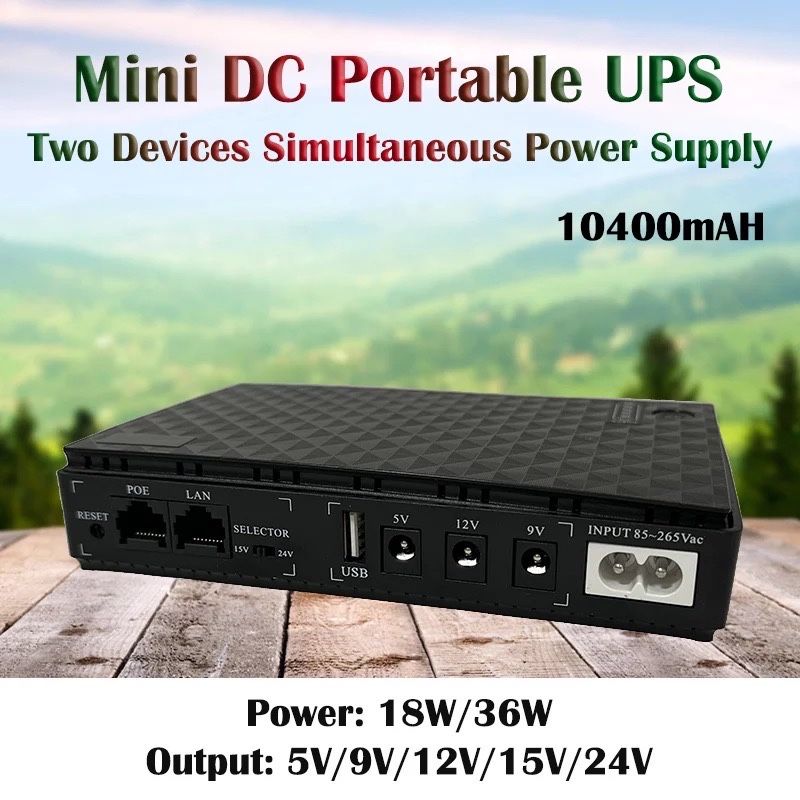 UPS ДБЖ УПС DC1036P 10400Mah 36 Ват Безперебійник для роутера