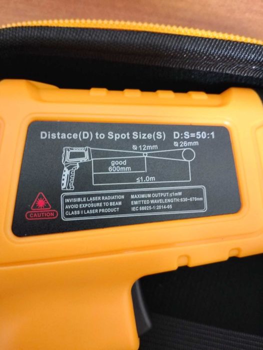 Інфрачервоний термометр BSIDE H3 (от -50 ºC до +1400 ºC) D:S=50:1