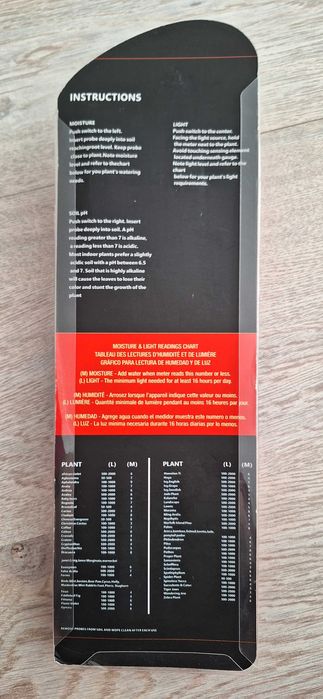 Medidor de plantas de umidade do solo, intensidade da luz, acidez (PH)