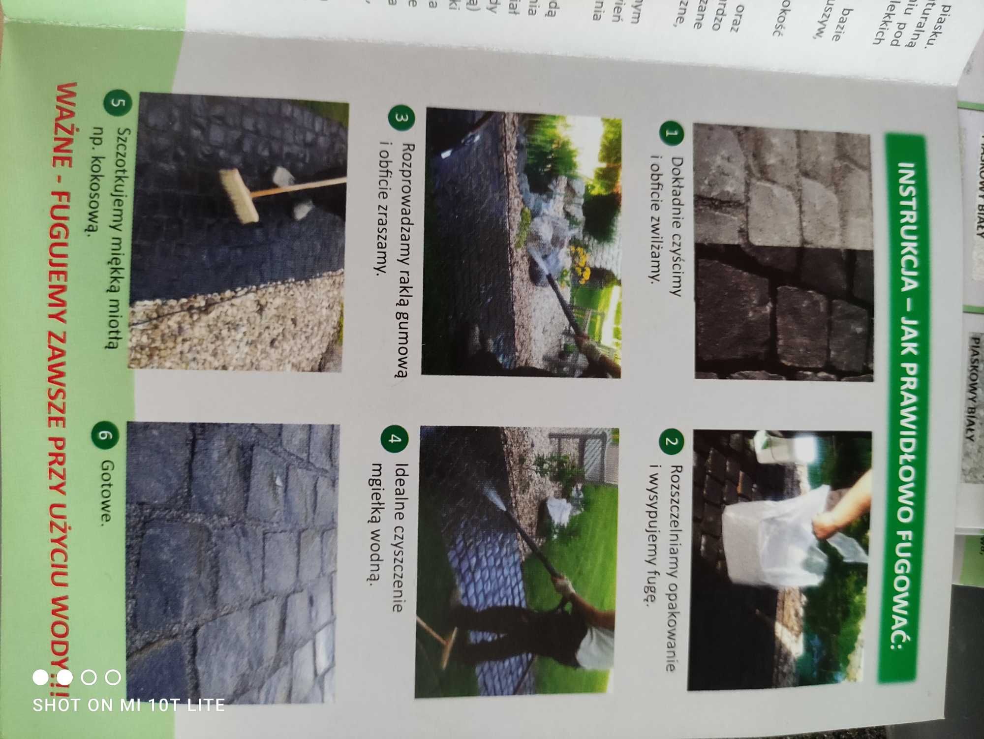 Środek żywiczny Fuga do fugowania kostki brukowej granitowej płyt gres