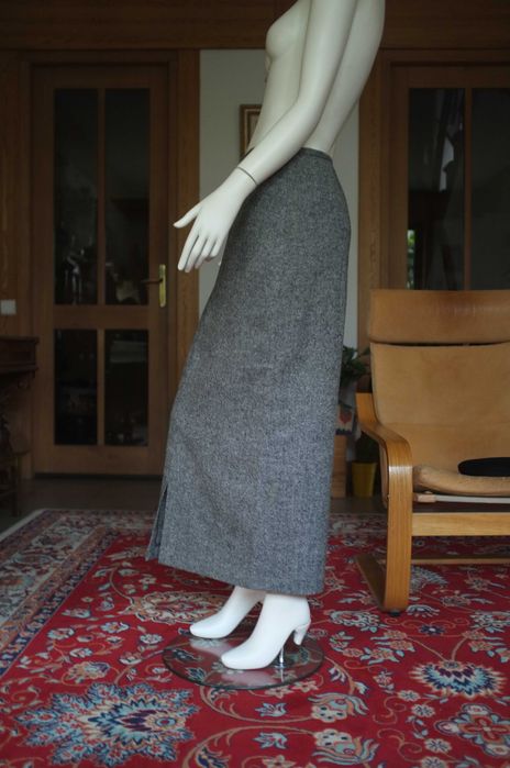 zimowa jesienna długa spódnica klasyczna ołówkowa pin up retro vintage