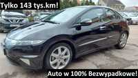 Honda Civic Tylko 143tys.km! Auto 100% Bezwypadkowe! Opony z 2023r Super Stan Auta