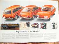 Volkswagen T2 Kafer 412E 1600 K-70 - prospekt 1973, stan BDB-, 16 str.