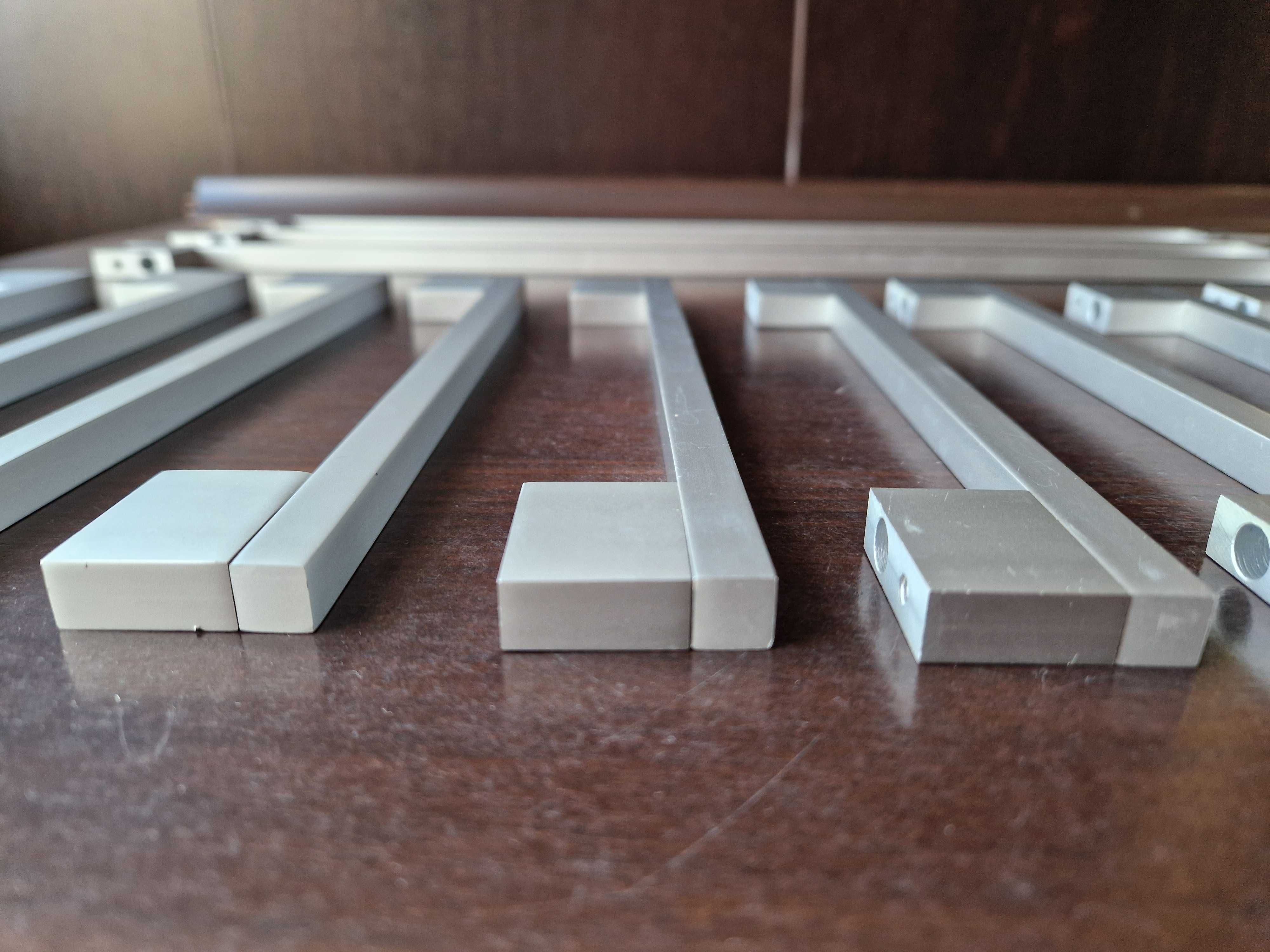 relingi do mebli, stalowe mat, rozstaw: 192mm (10szt) i 480mm (3szt)