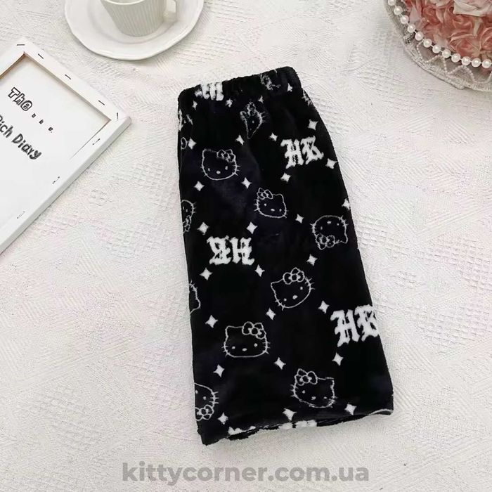 Стильні піжамні шорти hello kitty/хелоу кітті для дівчинки чорно білі
