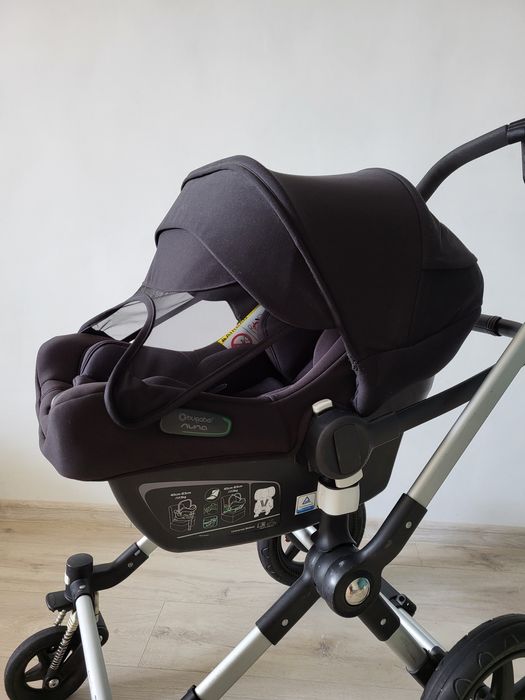 Автокресло Bugaboo Turtle Air by Nuna Black, вместе с шаси