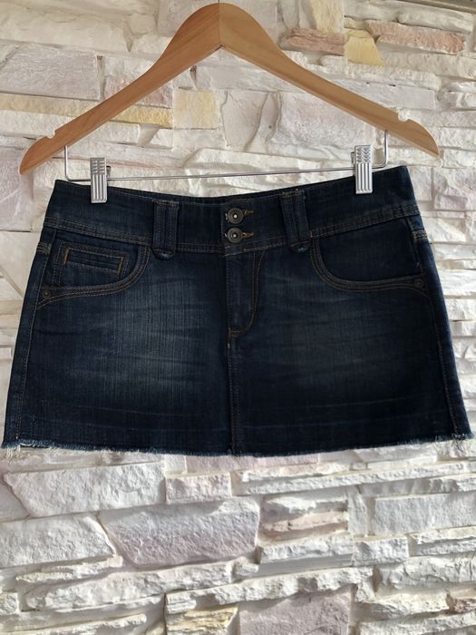 Джинсовая мини юбка