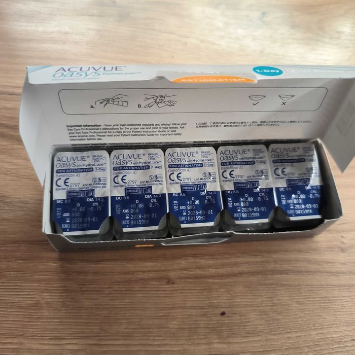 Soczewki Acuvue oasys -0.75