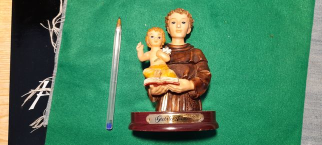 Santo António com menino Jesus e monje madeira