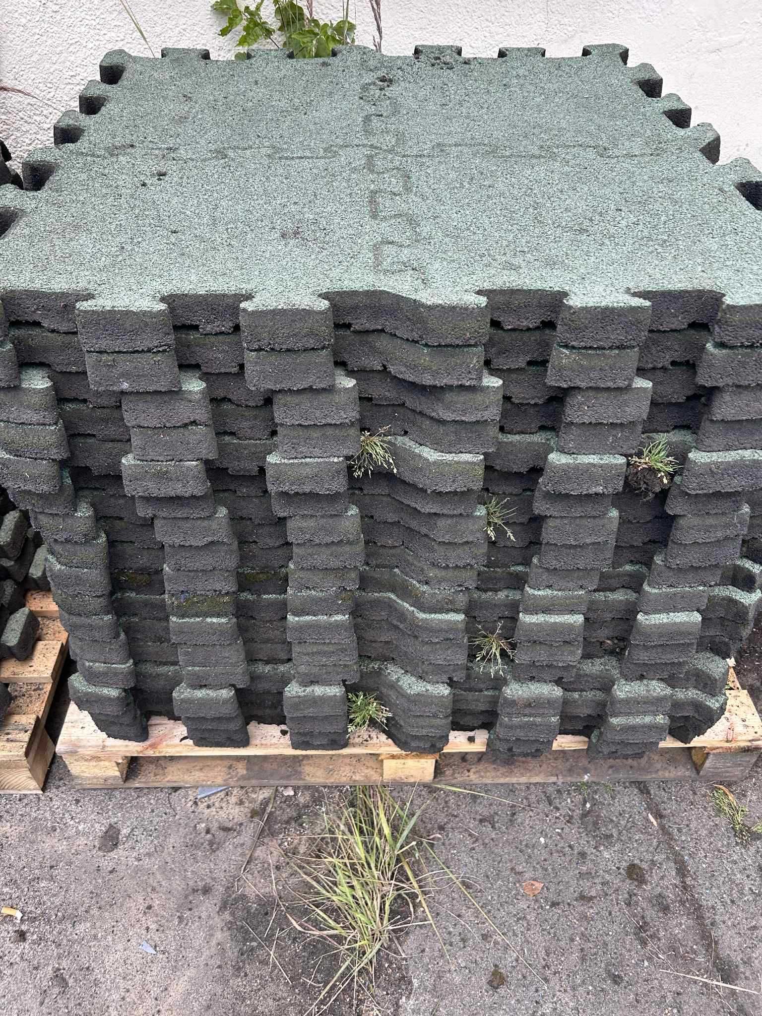 Płyty puzzle SBR + EPDM 100cm x 100cm zielone
