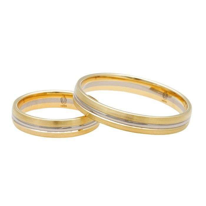 Obrączki złote 585 złoto białe palladowe dwukolorowe