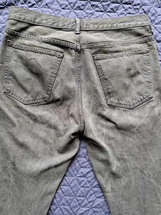 Oliwkowe szerokie jeansy Zara rozm. 42