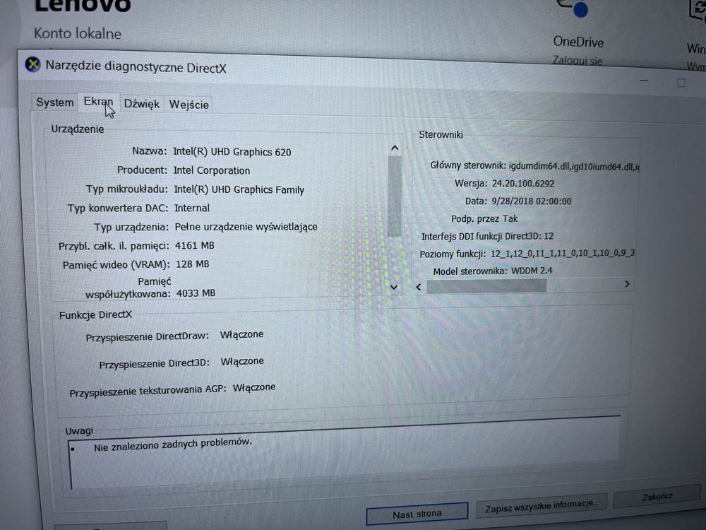 Laptop Lenovo ideapad 520-15IKB - stan używany