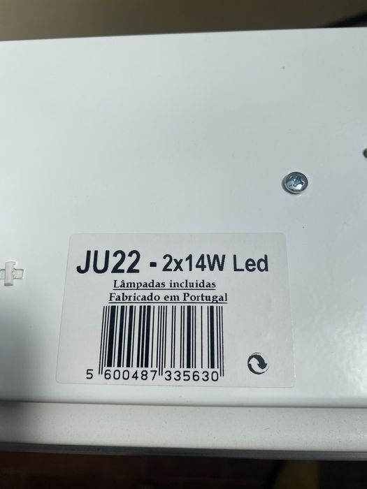 Candeeiro cozinha duplo LED INCLUI 2 lâmpadas