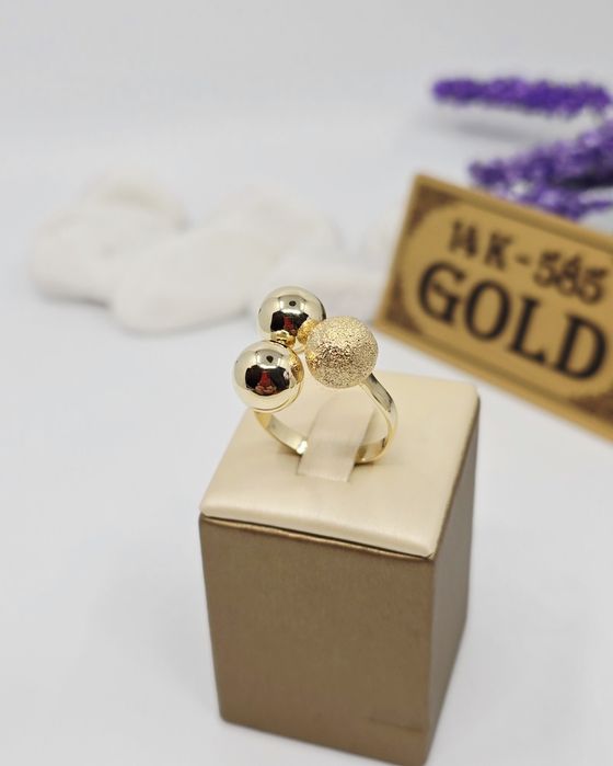 Złoty pierścionek próba 585 14k