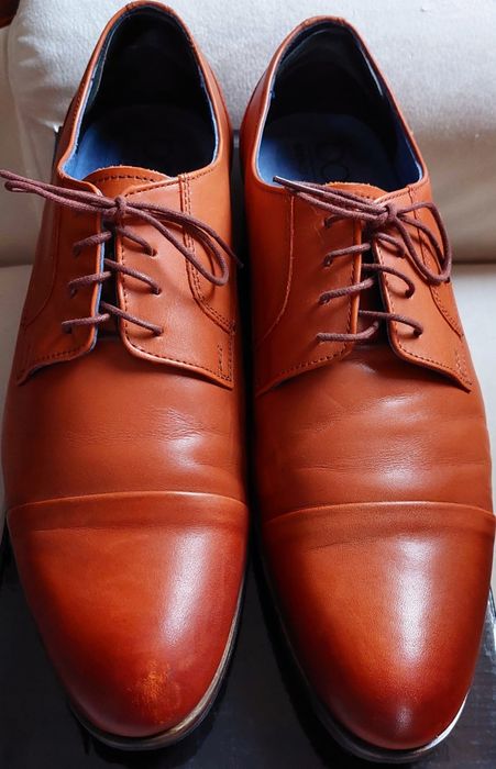Brązowe buty skórzane, rozmiar 43