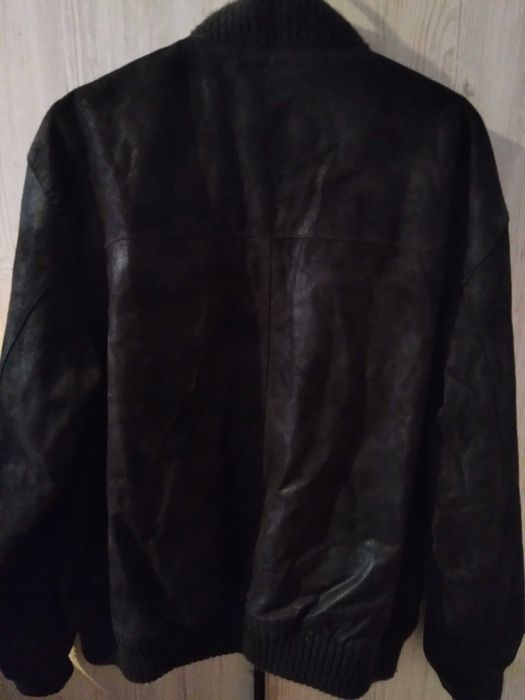Мужская кож-замшевая куртка  флот вмс сша перл-гарбор