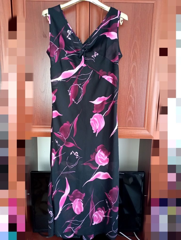 Плаття сарафан міді 50-52р XL з квітами