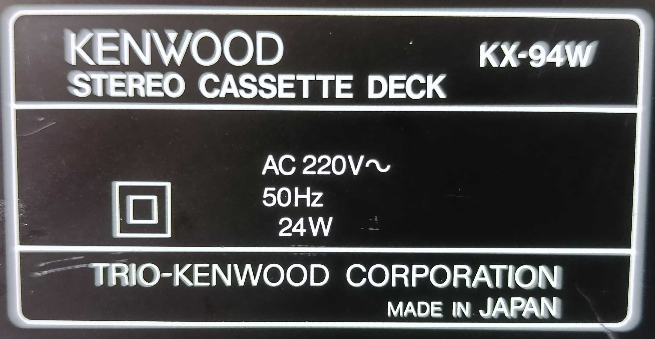 Кассетная дека Kenwood KX-94W.