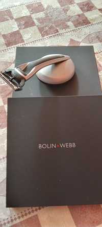 Bolin WebbX1 - Подарочный набор: бритва X1 серебристо-черная подставка