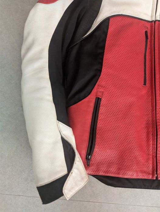 Casaco Pele Mota Alpine Stars Vermelho/Branco/Preto