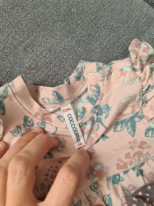 Zestaw ubranek na jesień, zimę dla dziewczynki rozmiar 68