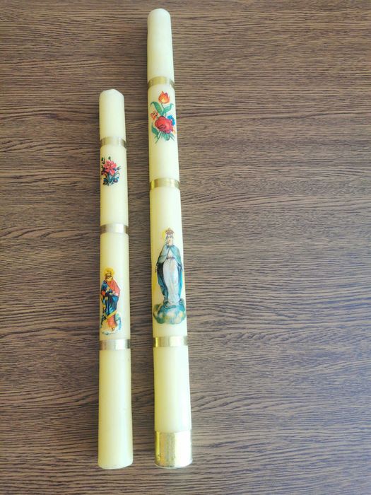 Świece pamiątkowe vintage