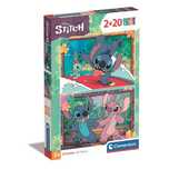 Puzzle Clementoni Disney Stitch SuperColor 27x18,5cm 2x20 peças