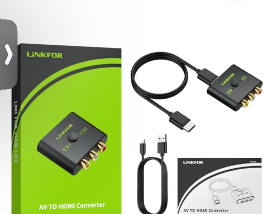 LiNKFOR RCA to HDMI 1080P AV to HDMI Converter