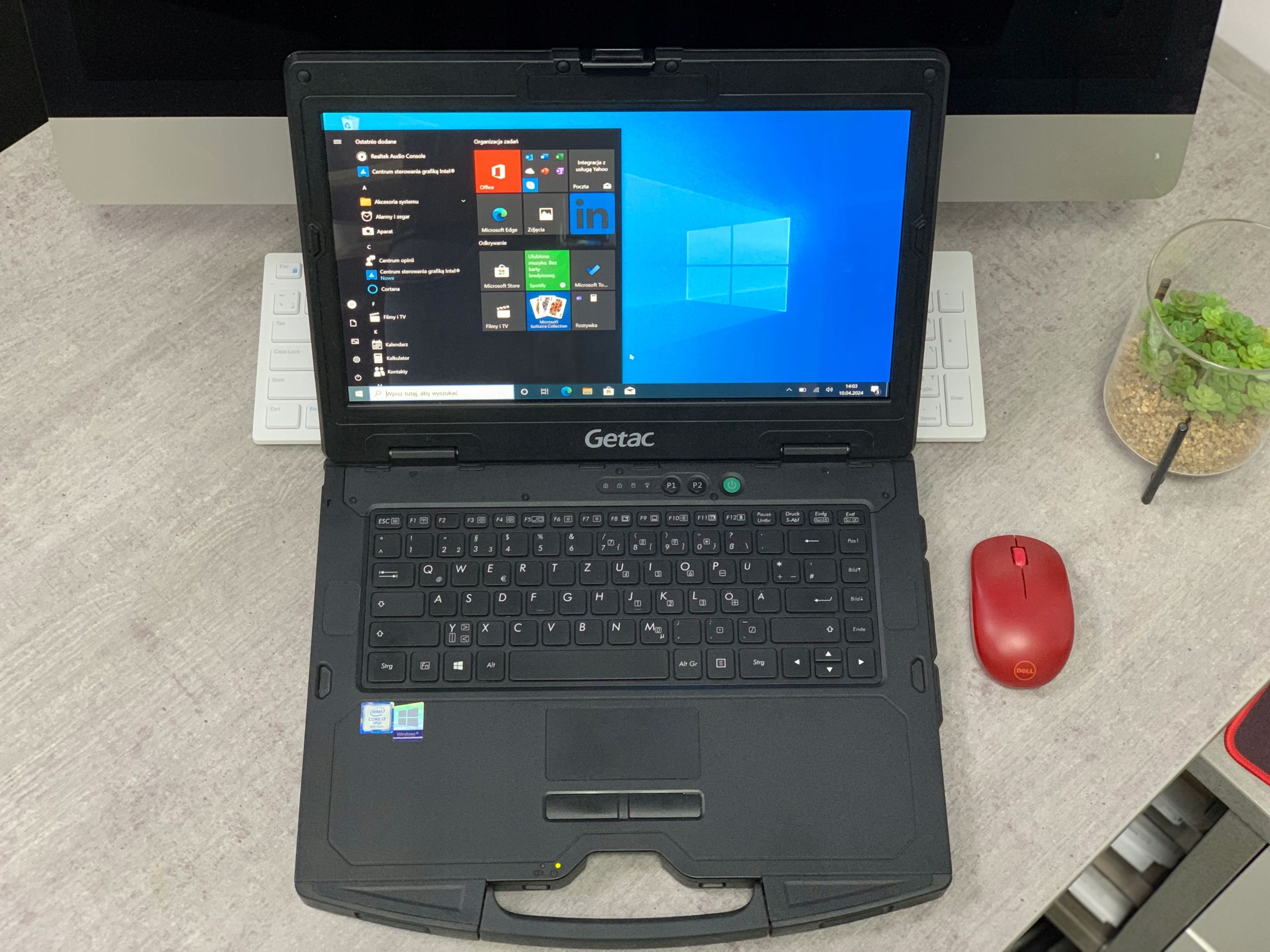 Pancerny GETAC S410 G2 i7-8gen 32GB 2TB SSD WIN11 DOTYK - do Warsztatu