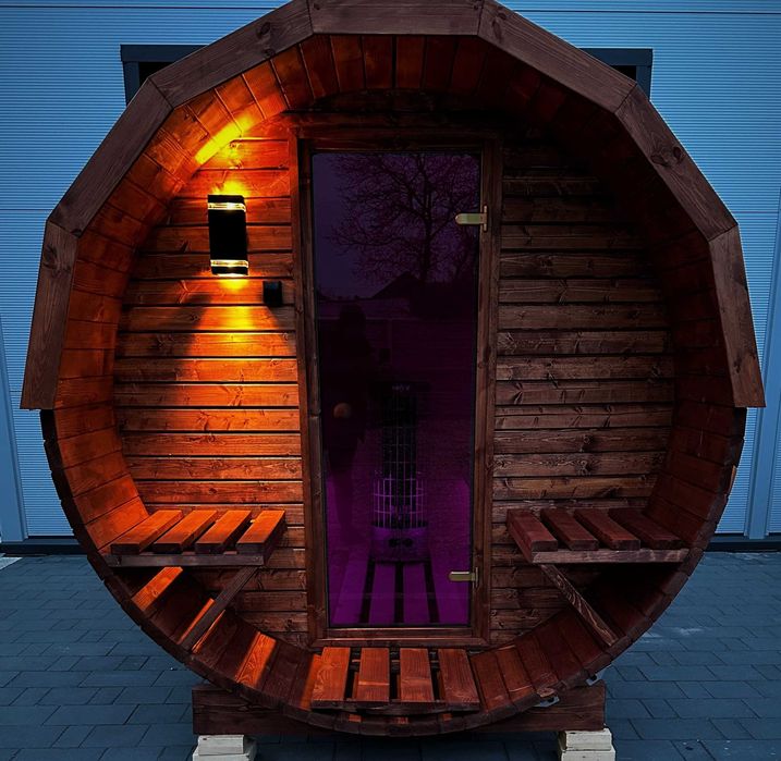 Sauna Ogrodowa Beczka - Samodzielny montaż Świerk Skandynawski