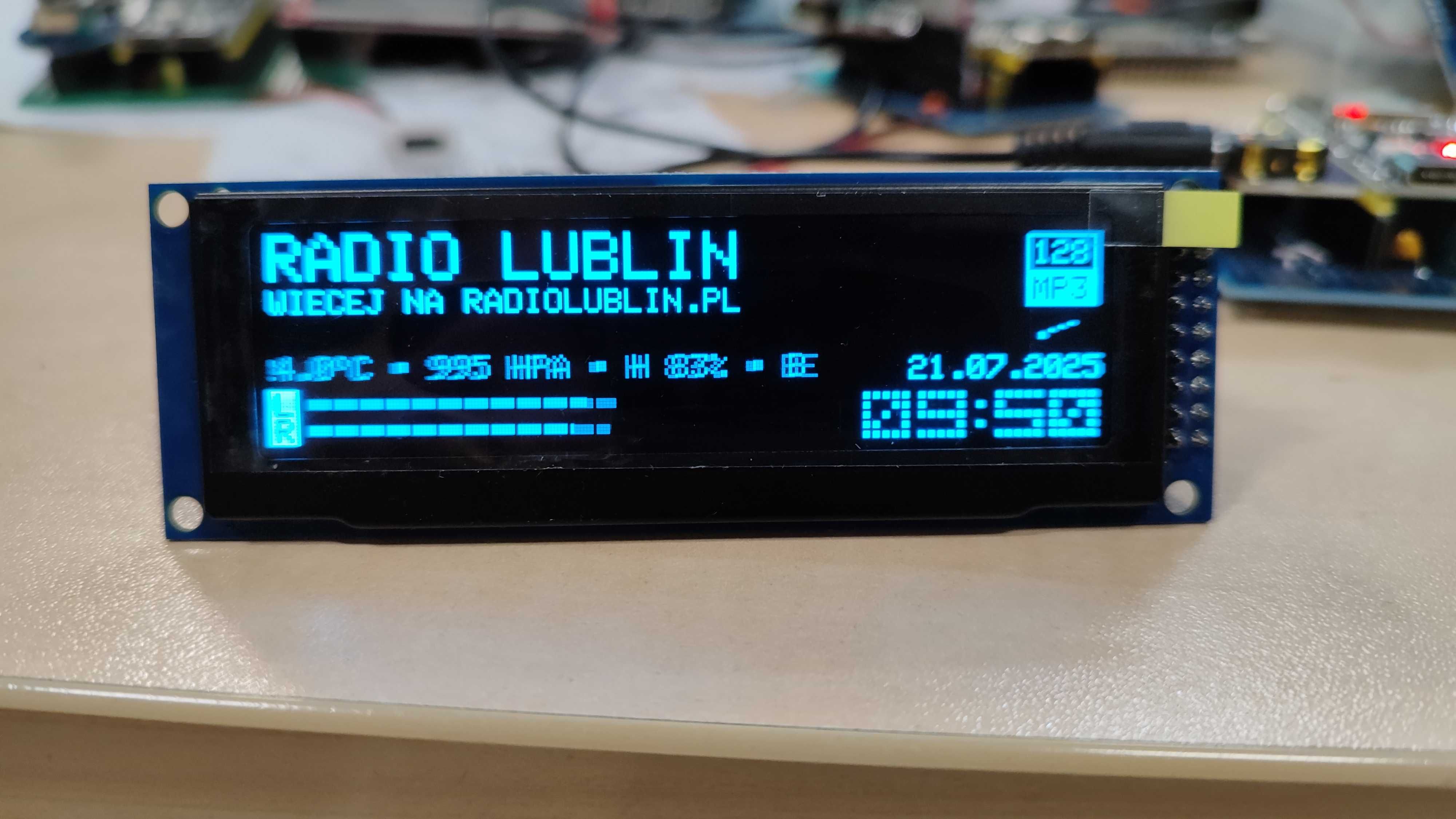 MINI Radio internetowe Wi-FI ESP32-S3 DAC 5102A OLED SSD1322 FLAC OGG