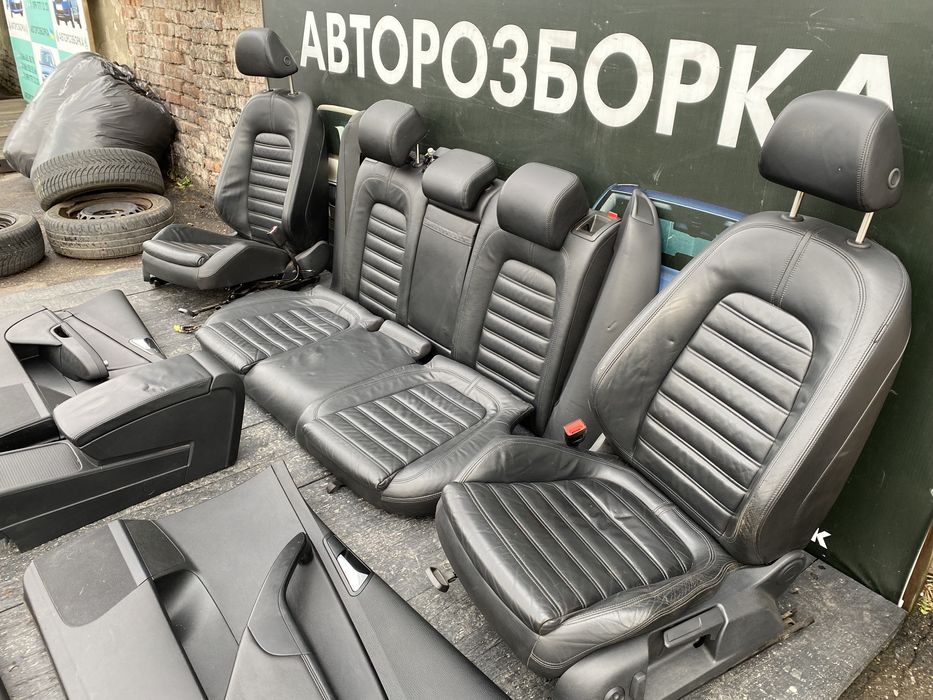 салон passat b6 сидушки сидіння чорний шкіра Пассат Б6