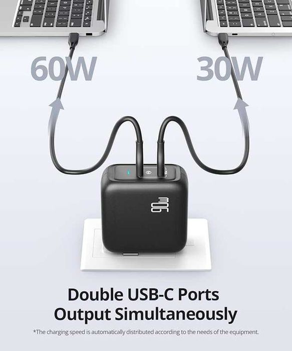 imuto ładowarka USB C 90W, 2-Portami USB C zasilacz ładowarka