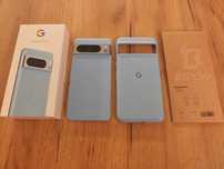 Google Pixel 8 Pro — niebieski — 12GB/128GB + etui + pudełko + szkło