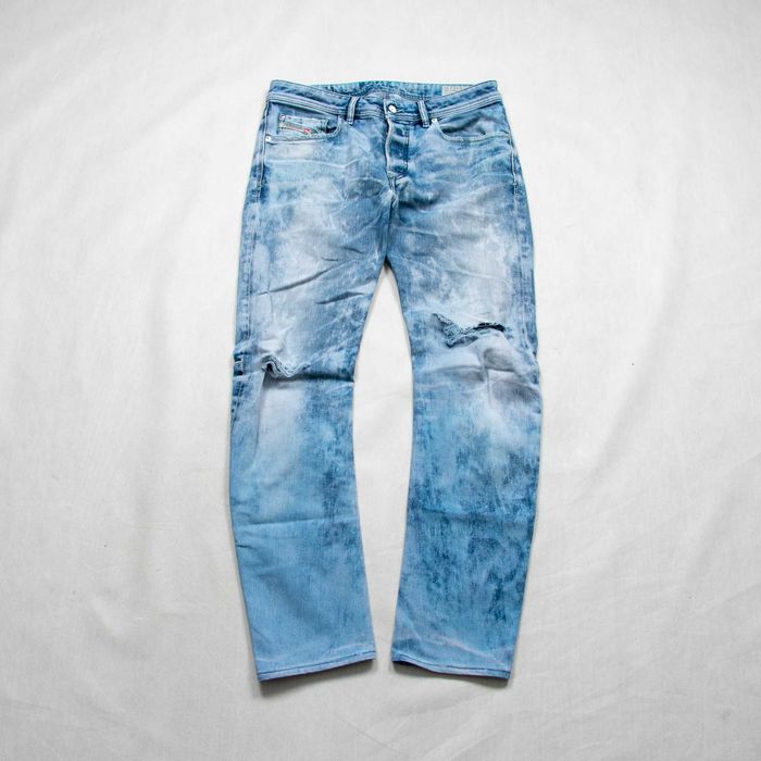 Spodnie jeansowe y2k Diesel Rombee XT distressed acid denim Italy 32us