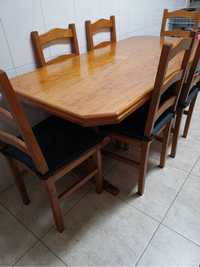 Vendo mesa com 6 cadeiraa